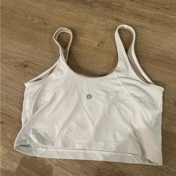 White Cropped Tank Top - Picture 3 of 4